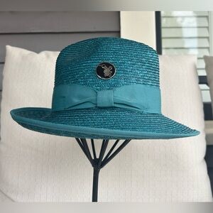 NWOT Flamekeepers Hat Club Unisex Teal Straw Hat